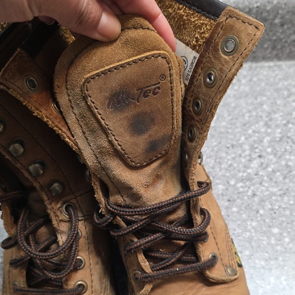 Men's Tan Leather Work Boots by - Picture 5 of 8